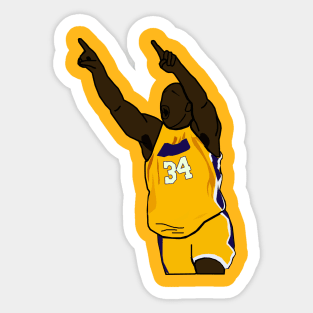 Shaq/Shaquille O'Neal Point - NBA Los Angeles Lakers Sticker